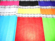 Solid Tyvek Wristbands Event Party 3/4" Consecutive 50 100 250 500 1000