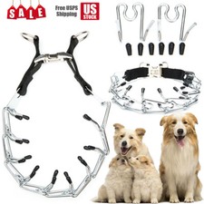 Dog Training Choke Chain Collar Adjustable Metal Steel Pinch Big Pet Necklace US