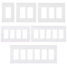 Unbreakable Screwless Wall Plate Decora Outlet Switch Cover 1-6 Gang White UL