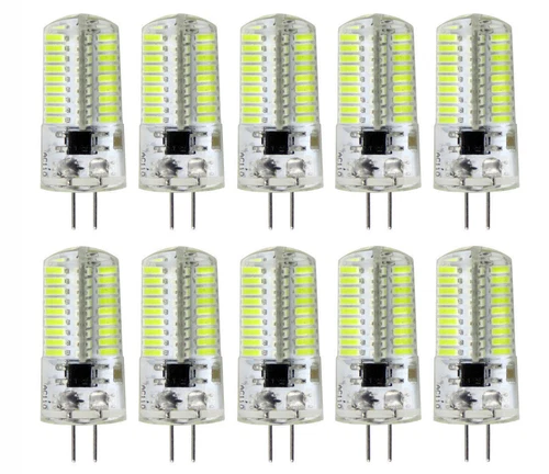 10pcs G4 GU4.0 LED Light Bulb 72-4014 SMD Lamp 4W 110V 120V Daylight White
