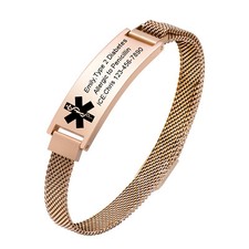 Personalized Medical Alert ID Bracelet Emergency Bangle Wristband
