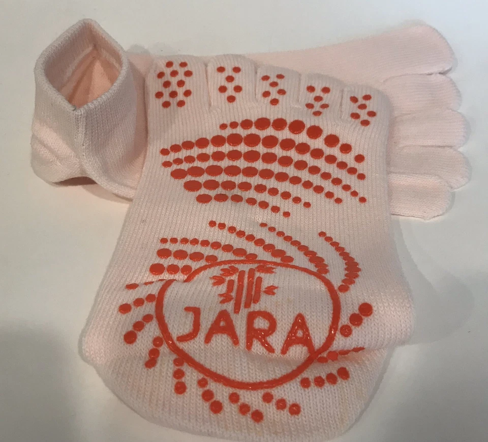 Розовый Jara бамбука йога носки полный носок нескользящий, не показать, S-M управления/баланс 2-pk - Изображение 4 из 4