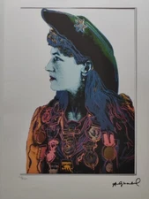 Andy Warhol Signed - Annie Oakley (Indians) - Certificate Leo Castelli