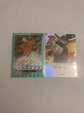 2022 Topps Chrome + Topps Fire Sammy Long 2 Card Lot Rookie Auto Autograph /199