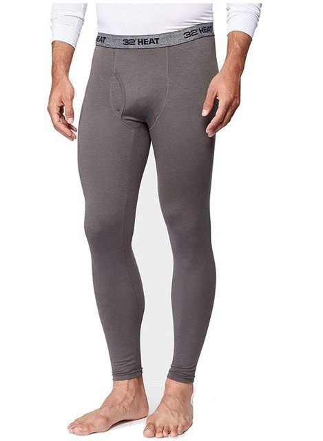 Mens Underwear Gray Size 2xl Base Layer 