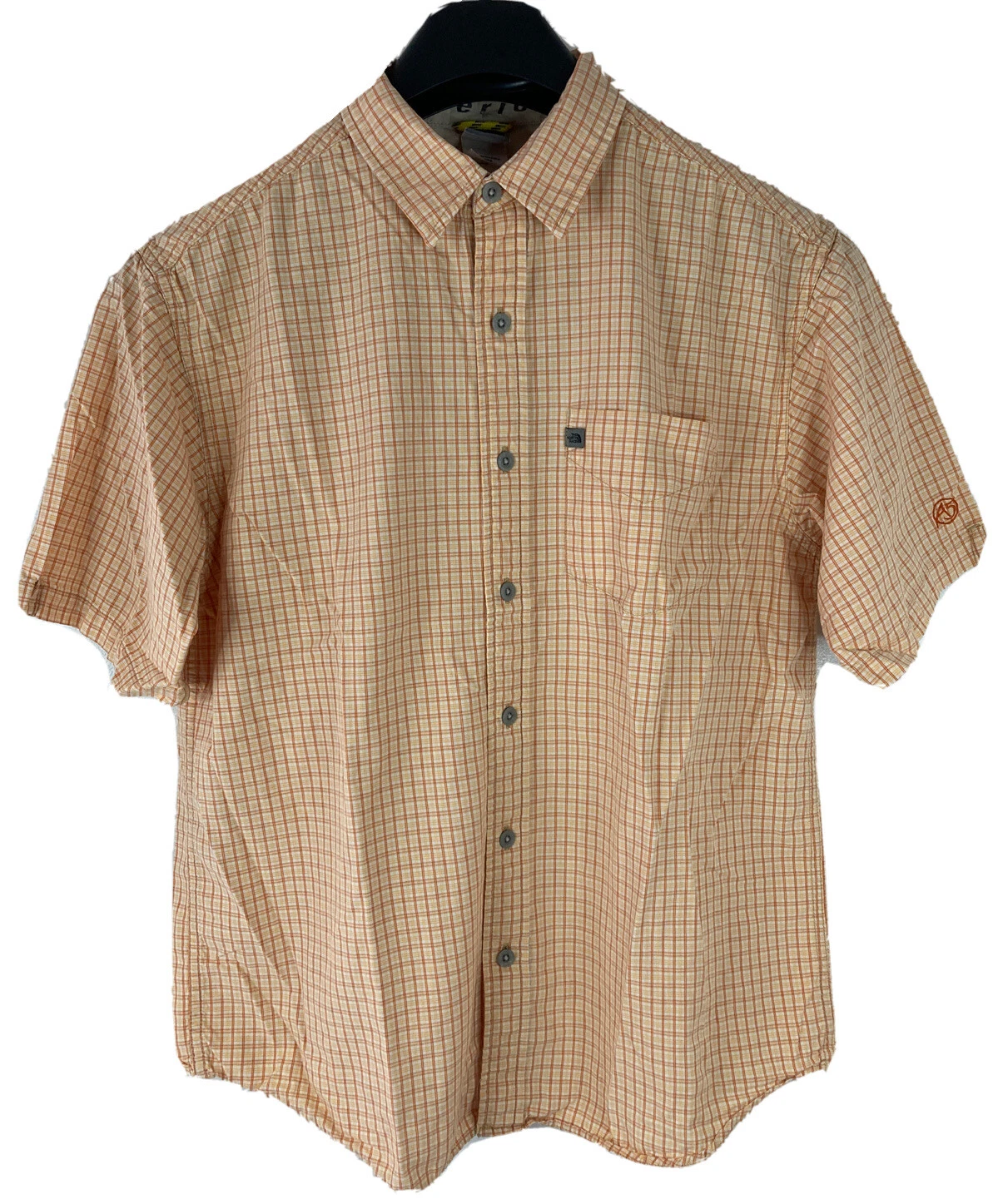 Men's Northface - A5 Series Button-up Hiking Shirt Orange - MEDIUM