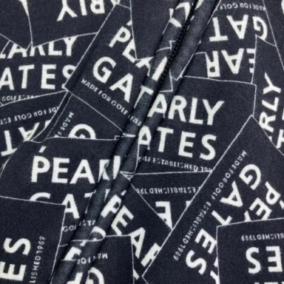 PEARLY GATES Sweatshirt Zip Hoodie Sticker Logo All-over