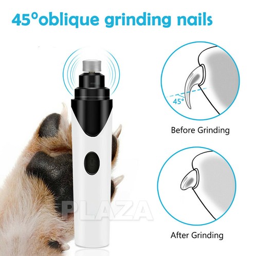 Electric Dog Toe Nail File Grinder Clippers Pet Cat Claw Grooming Trimmer Tools - Picture 8 of 10