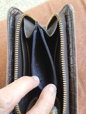dkny zip around purse