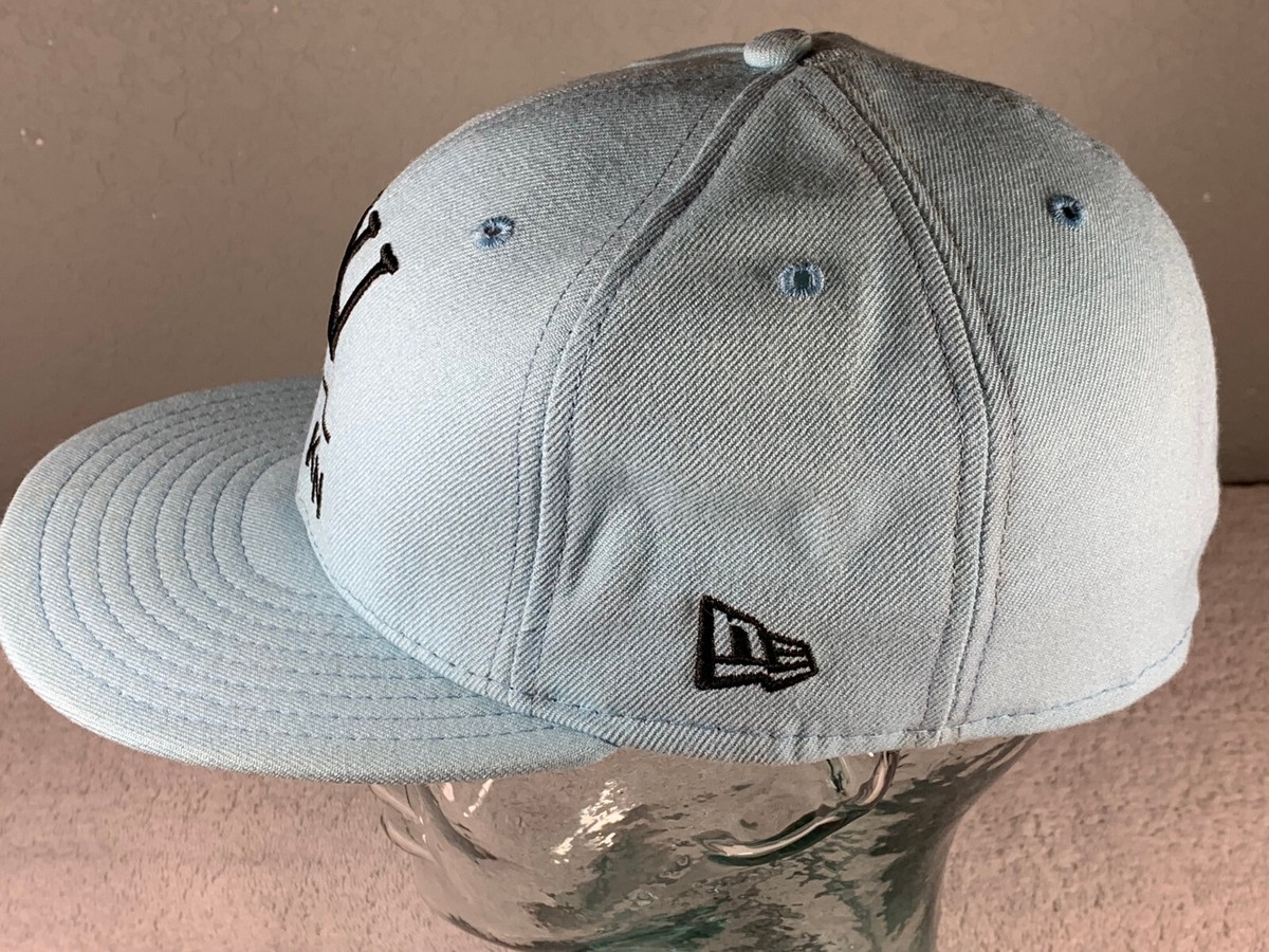 READ! Baby Blue New Era 59Fifty WLKN Streetwear Hat Fitted 7-3/8 View 4