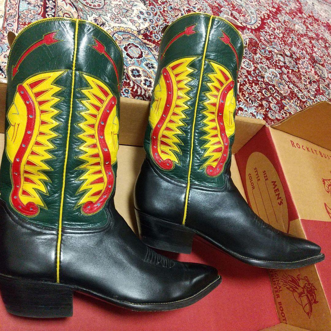 Rocketbuster Boots Western Leather Size 8 Picture 2 of 10