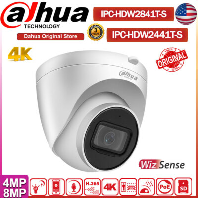 Dahua 4K 8MP IPC-HDW2841T-S 4MP Security IP Camera Wizsense Starlight IR MIC POE