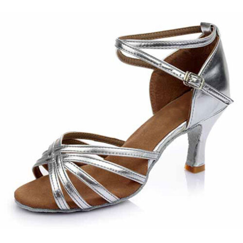 Niñas Mujeres Baile Tango Danza Latina Zapatos de Baile Tacón Salsa 11 Colores - Imagen 17 de 34