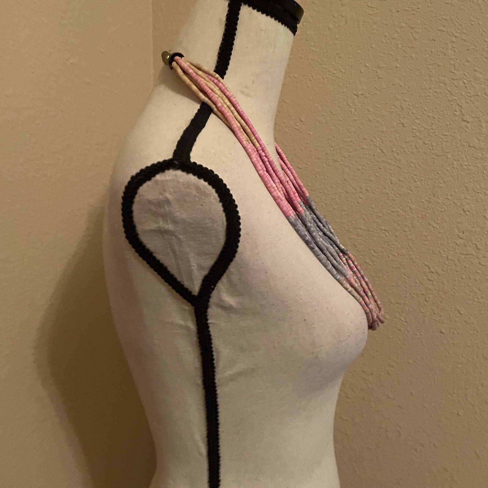 Multi Strand Beaded Statement Costume Necklace Pi… - image 7