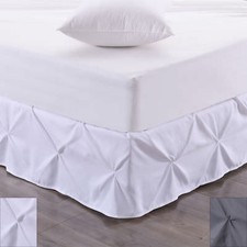 Hudson Pintuck Bed skirt Ruffle 14" Drop