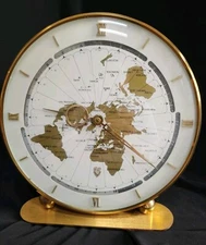 Vtg Kieninger & Obergfell Mechanical World Time Clock. EUC & WORKING!