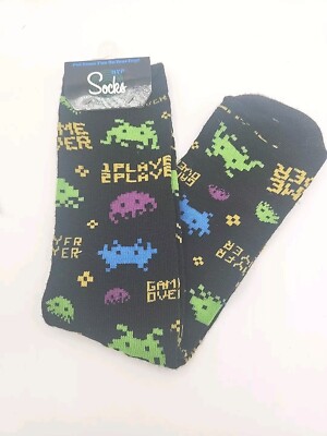 New Retro Gaming Crew Socks One Pair Size 6-12 HYP BRAND