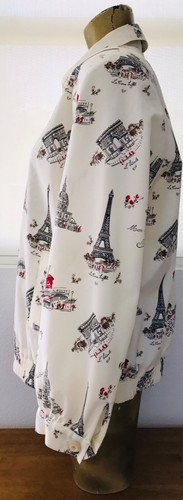DA-RUE For DRAPER & DAMONS Vintage PARIS Postcard Print JACKET Size 14 - Picture 5 of 12