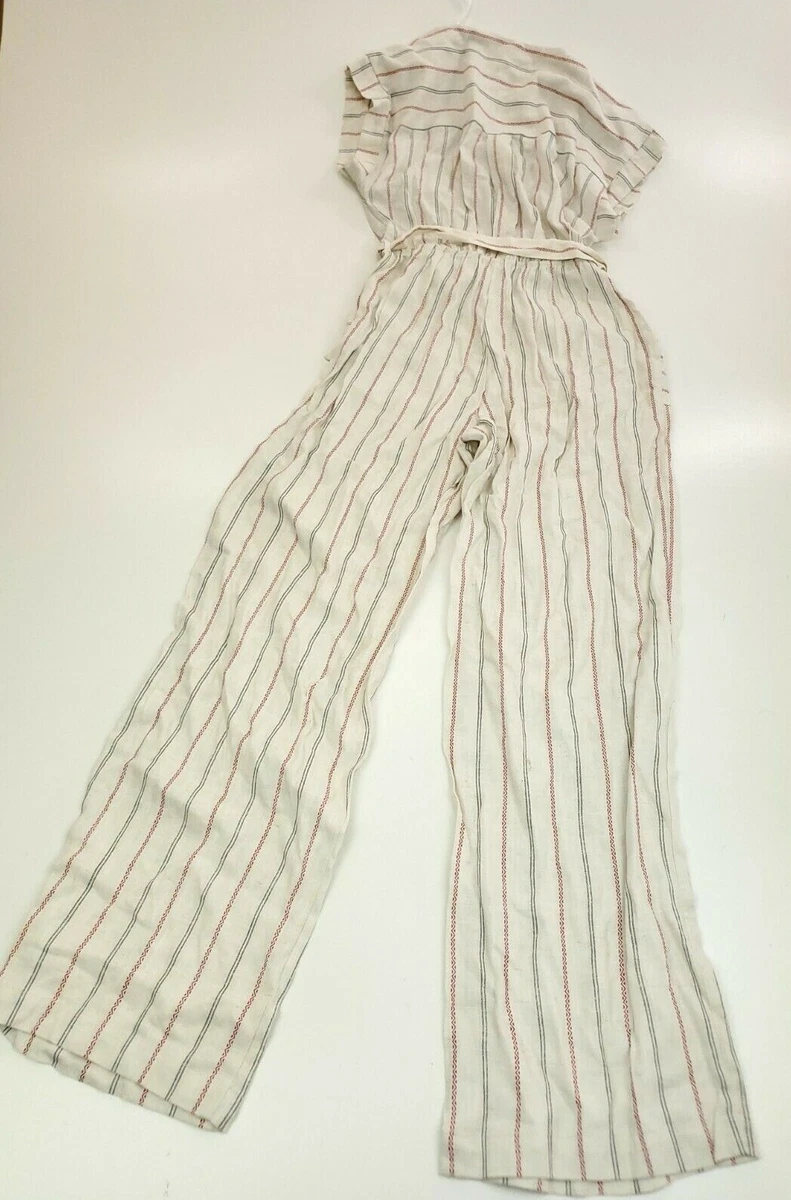 Monteau los angeles store striped jumpsuit