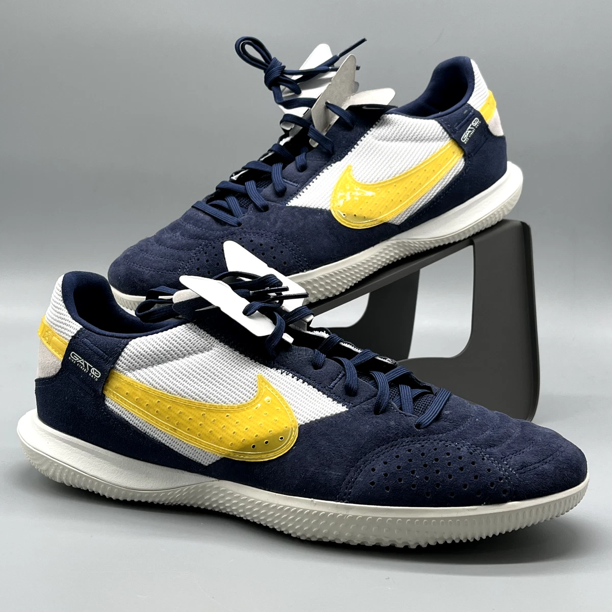 Men Sizes Nike Streetgato Indoor Soccer Shoes Navy Blue Sulfur IC DC8466 401