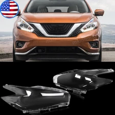 2X Headlight Headlamp Clear Lens Cover Replacement For Nissan Murano 2015-2018
