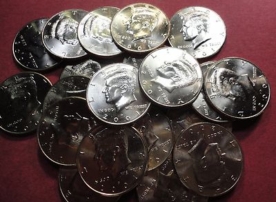 2001 d Kennedy Half Dollar Very Choice Uncirculated From U.S. Mint Roll ...