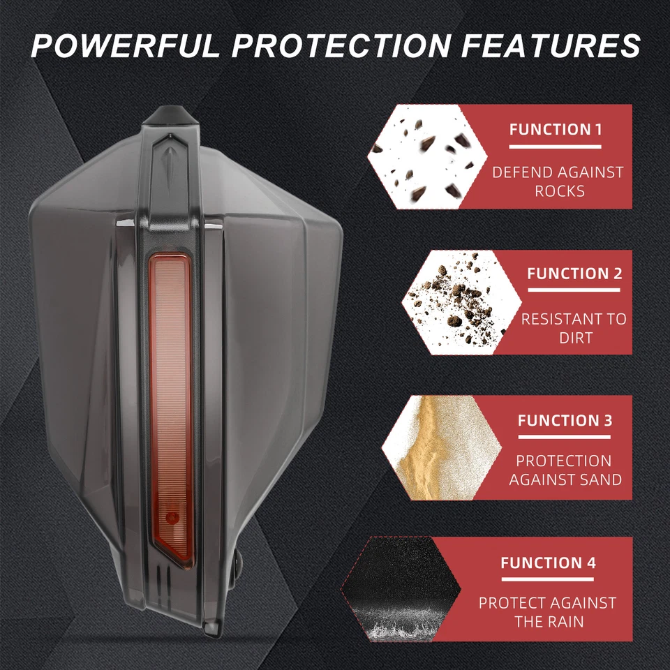 Pair 7/8" Handlebar Hand Guards Windproof Protector Smoke For Triumph Speed Twin - Image 4 of 4