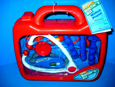 Keenway Junior Doctor Toy Medical Kit See-Through Red Carrying Case New W Tags