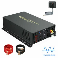5000W  Pure Sine Wave Power Inverter 48V to 110V 220V Remote Switch Car Motor