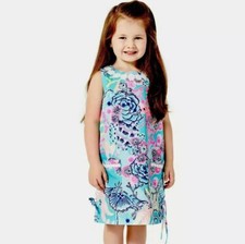 Lilly Pulitzer Little Lilly Classic Shift Dress Size 10 Bali Blue Once Upon a Ti