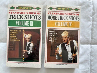 Byrne s Standard Video Of Trick Shots Volumes III & IV VHS - New/Sealed - 1993