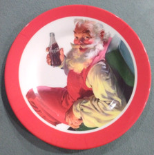 Gibson COCA COLA SANTA Melamine 6" Dessert Plate Christmas Cookies for Santa