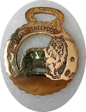 SHETLAND SHEEPDOG   - NEW - Superior quality horse brass    (N7800)