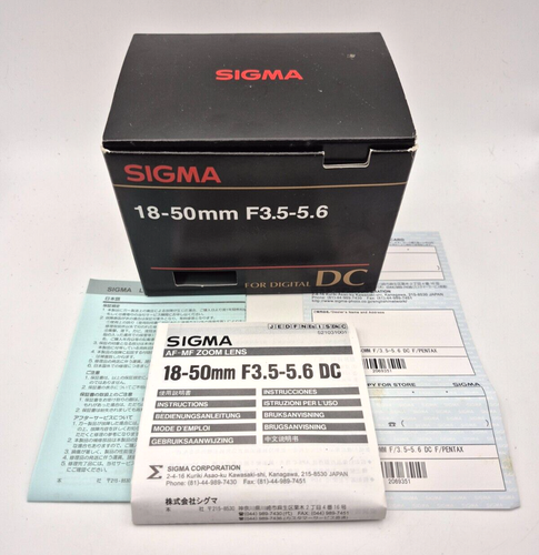 Sigma 18-50mm f/3.5-5.6 DC Zoom Lens for Pentax Boxed with Manuals - Picture 3 of 8