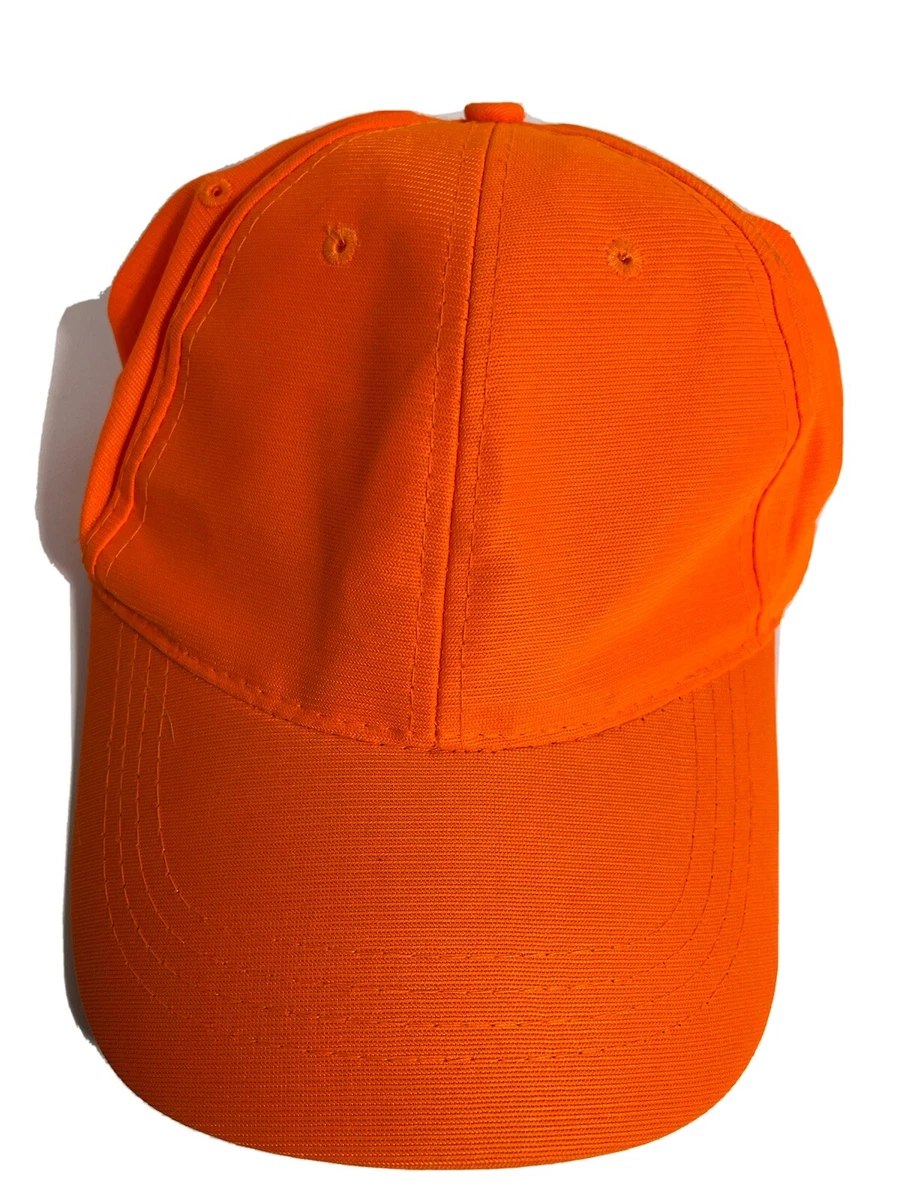 blaze orange men s hunting cap hat adjustable one size lightweight brim