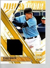 2019 Elite Extra Edition Prospect Materials Gold #PM-EW Evan White 44/99