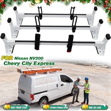 Steel Van Roof Rack Fit For Nissan Nv200chevy City Express800 Lbs 3-bar White