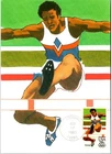 Dr Jim Stamps 28C Airmail 1984 Olympics Hurdles First Day Issue Maximum Card