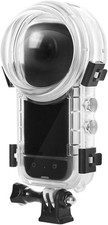 50M Invisible Dive Case Waterproof Housing for Insta360 X3 Action Camera   Black