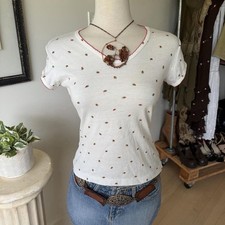 VTG Strawberry Short Sleeve Top Women s Size ...