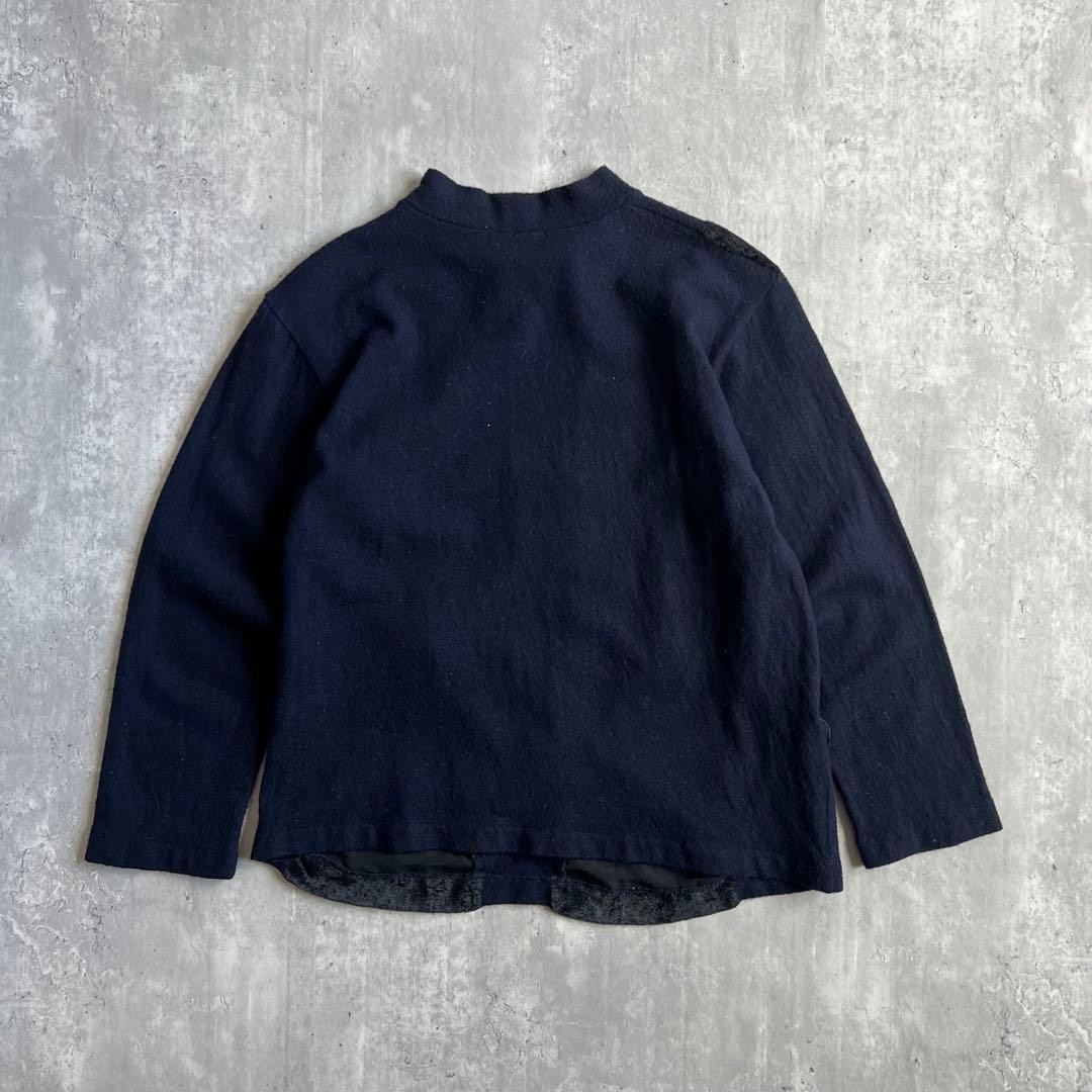 COMME des GARCONS Patchwork Sweater Navy/Black Wo… - image 8