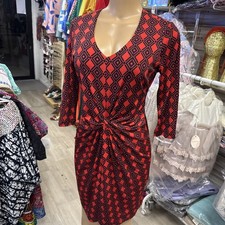 Karen Kane Three-Quarter Sleeve A-Line Dress Size Medium $108