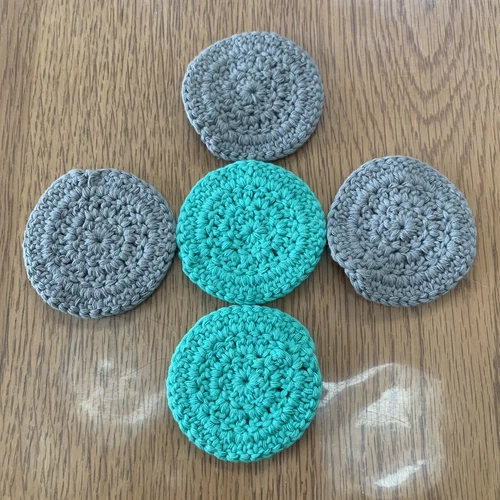 Reusable Eye Makeup Remover Pads Set Of 5 Green Grey