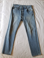 Vintage Levis 501 Jeans Mens 34x34 Blue Denim Button Fly Straight Made in USA