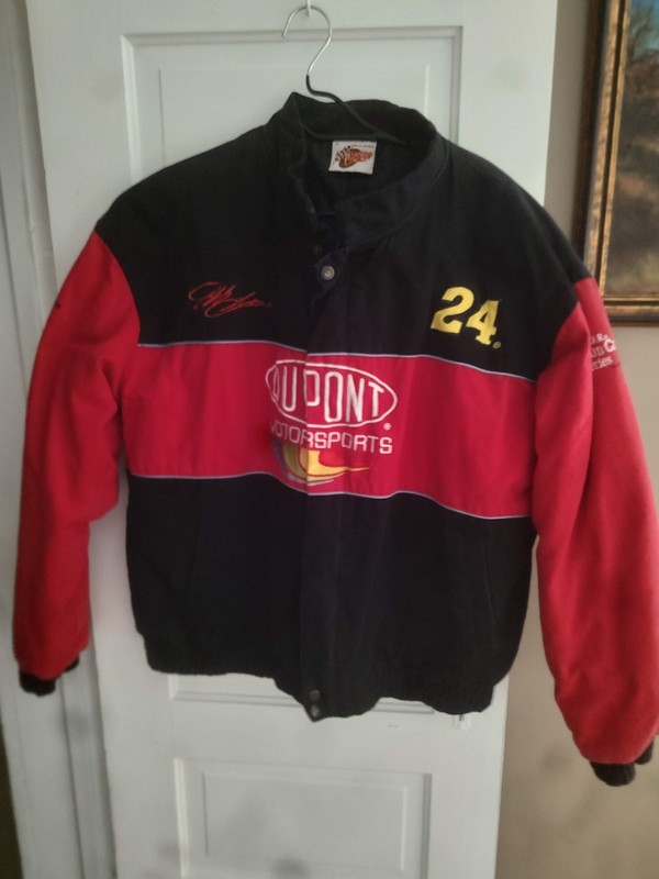 DuPont Motorsports NASCAR Winston Cup Series Jacket Black Red 24