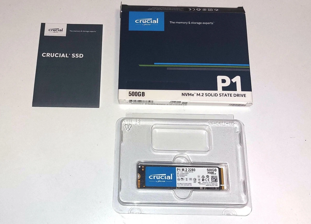 Crucial P1 500GB M.2 2280 NVMe Gen 3.0 x4 SSD Solid State Drive CT500P1SSD8