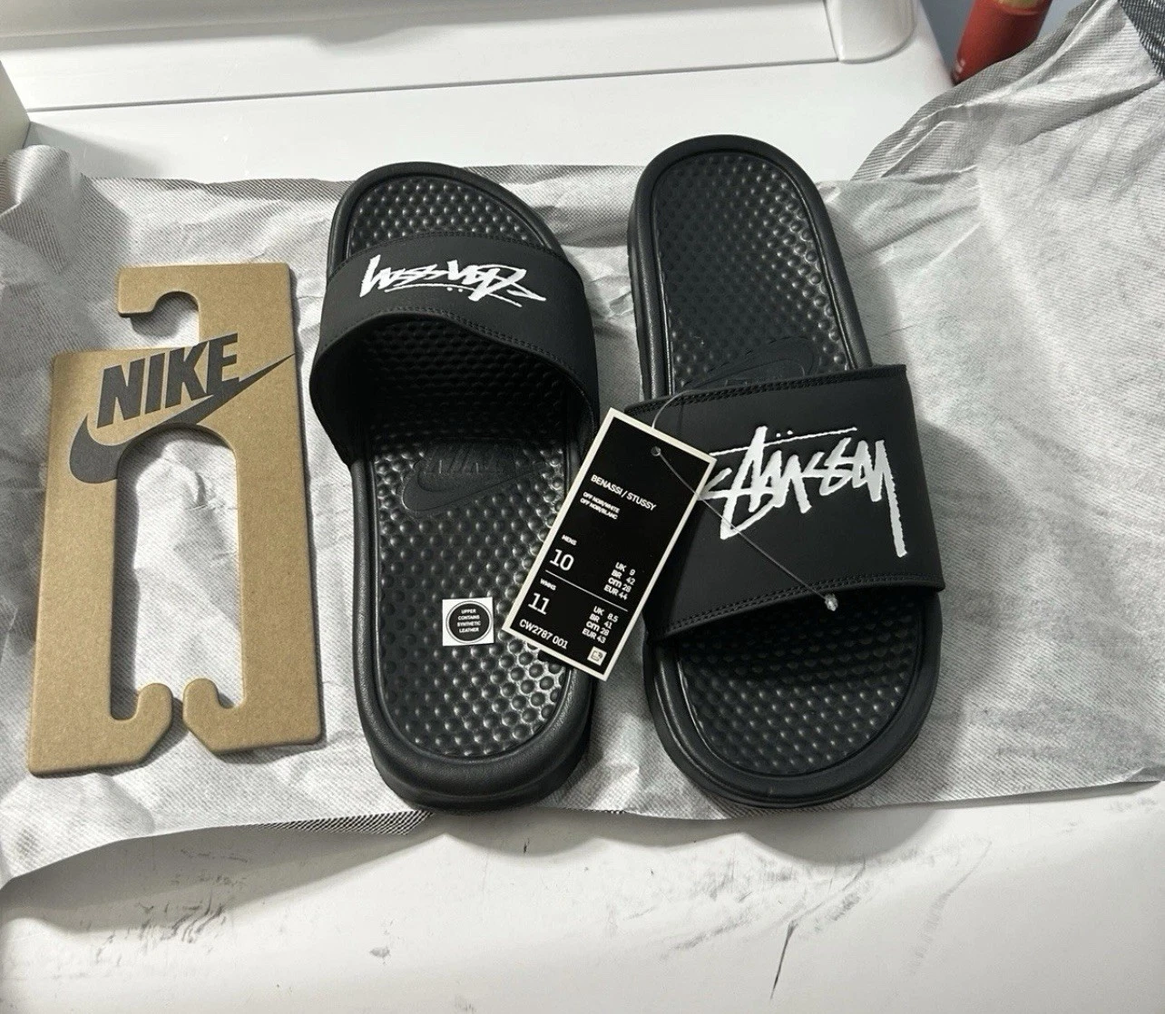 Sandali slides Stussy x Nike Bennassi nuovi. Taglia 10