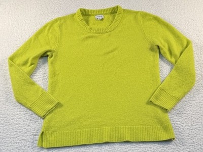 J. Crew Women s Lime Green Long Sleeve Knit Sweater Size Medium Casual Preppy