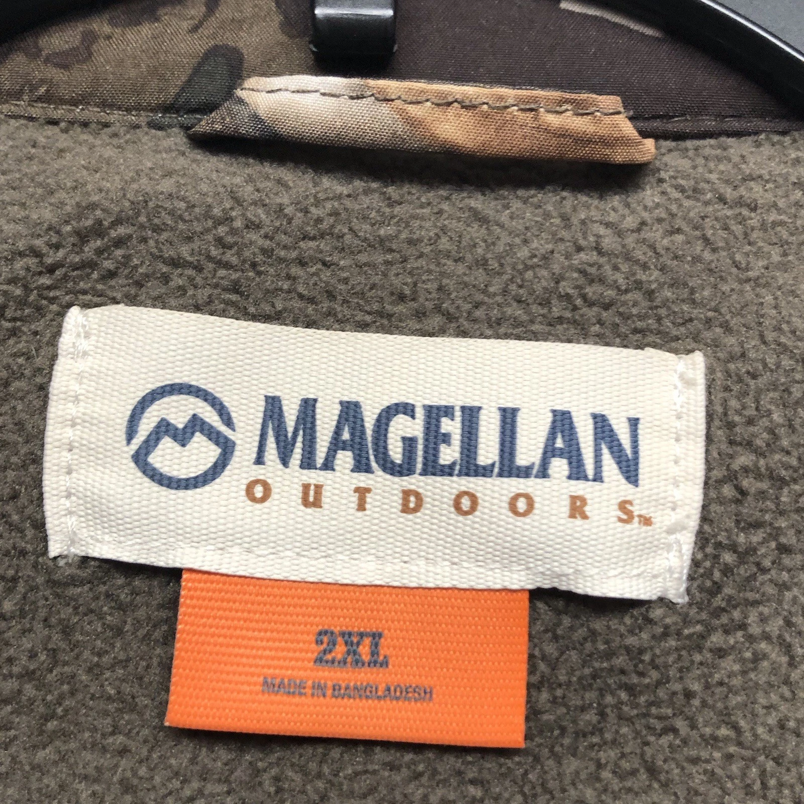 Magellan Outdoors Fleece Veil Camo Full Zip Jacket Mens 2XL Hunting Brown Green - product detail image 5