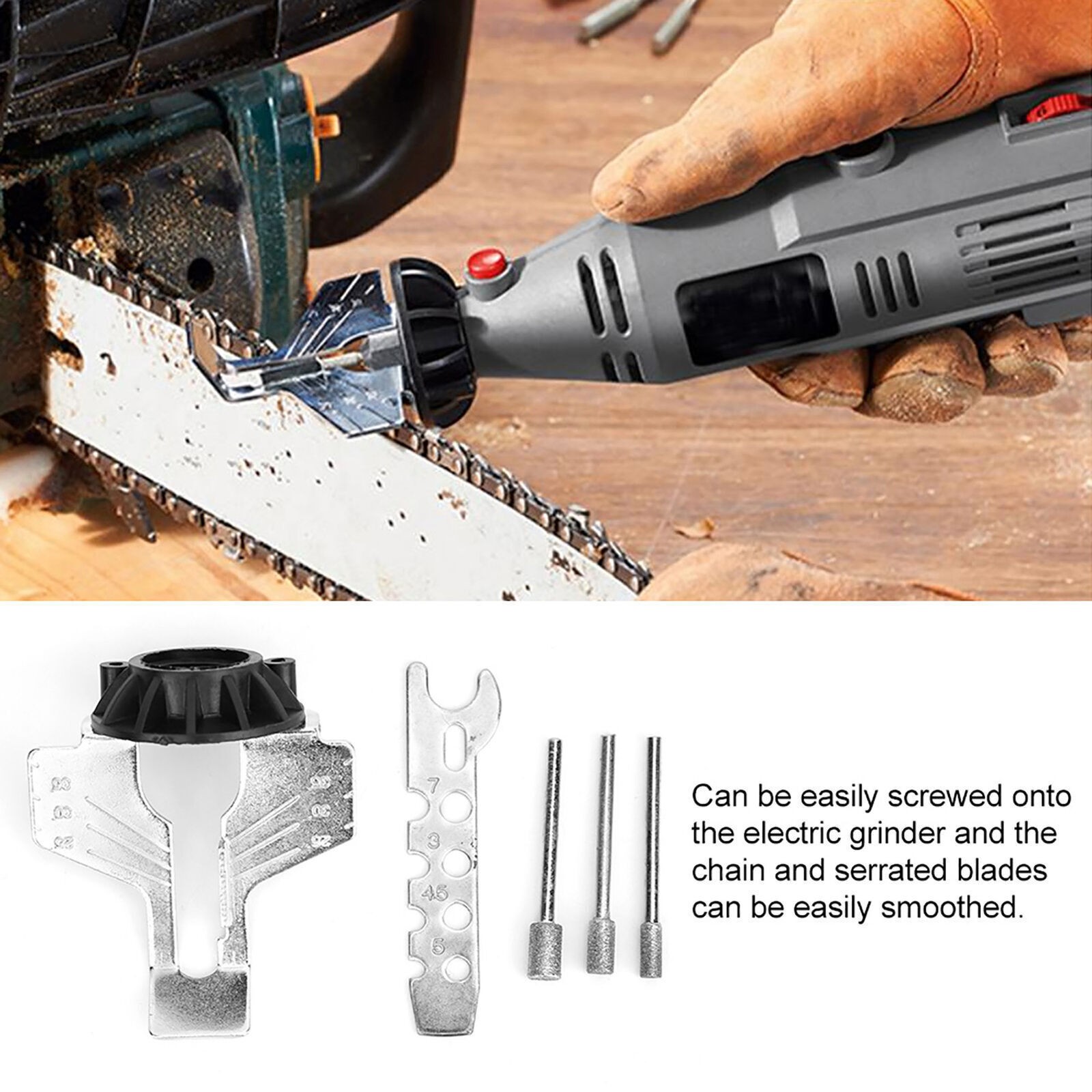 Chainsaw Sharpener Attachment – Grinding & Polishing Tool for Chain Saws